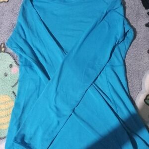 Women's Blue Long Sleeve Top